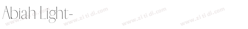 Abiah Light字体转换